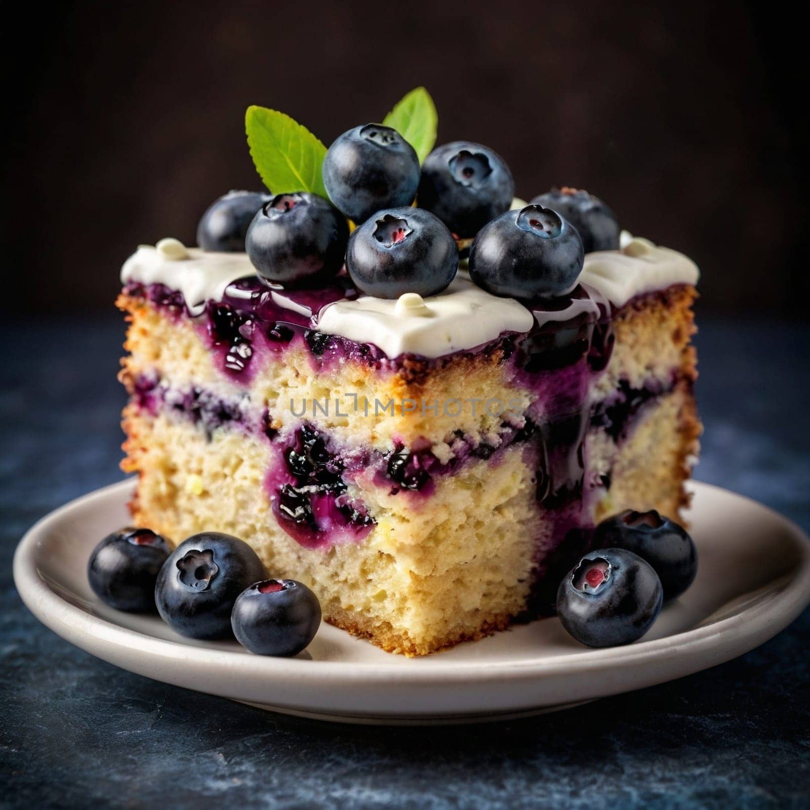 Awesome Tasty Blueberry Cake Pie