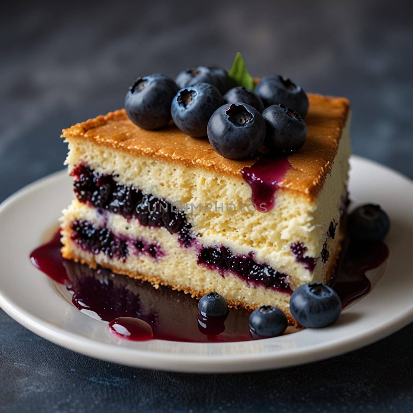 Awesome Tasty Blueberry Cake Pie