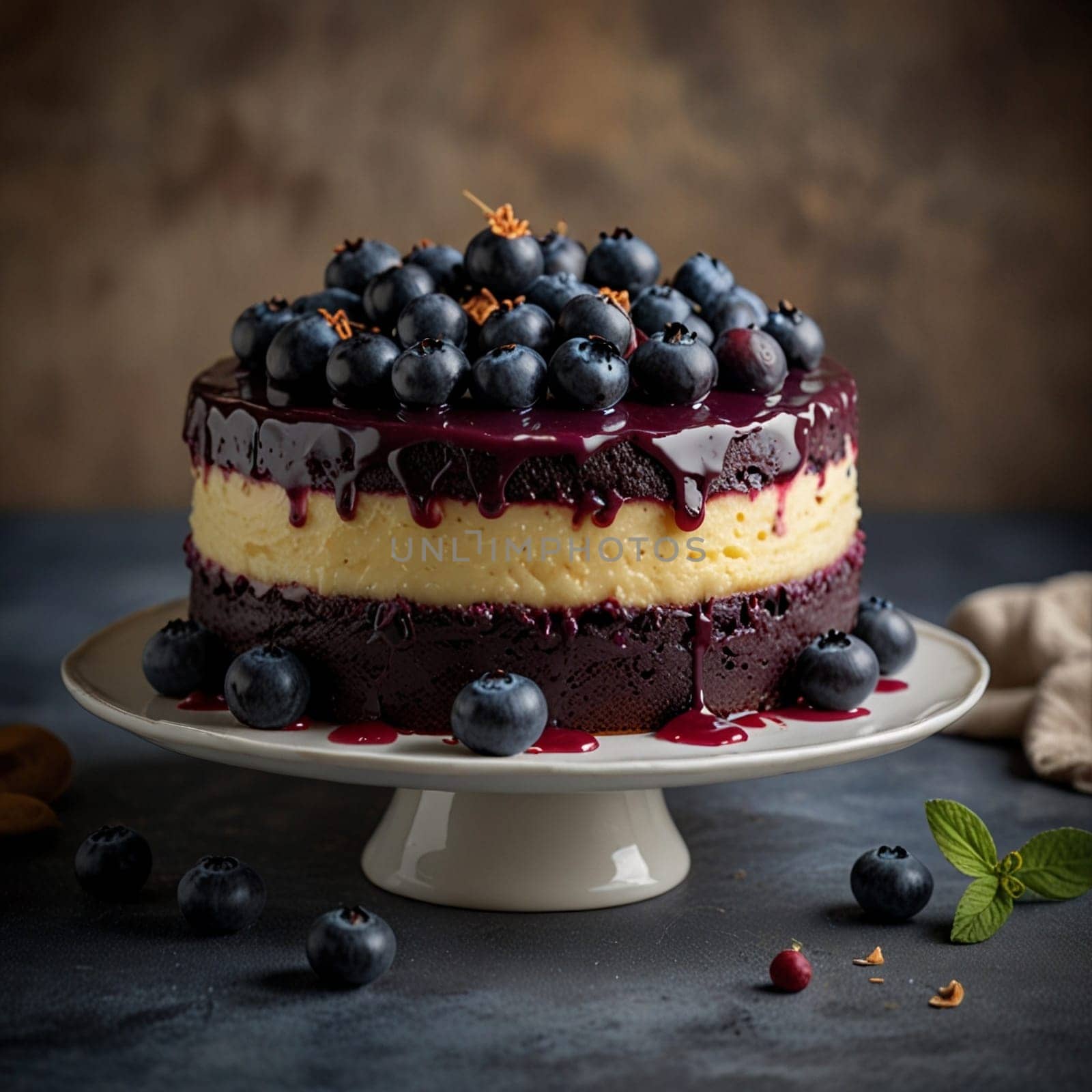 Awesome Tasty Blueberry Cake Pie