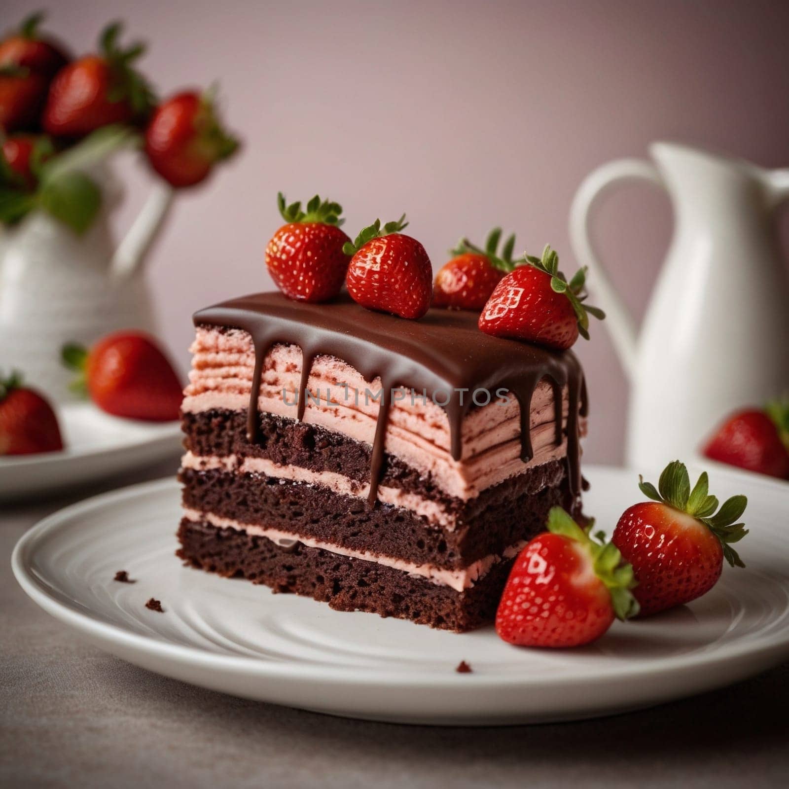 Sweet Starwberry Berry Cake