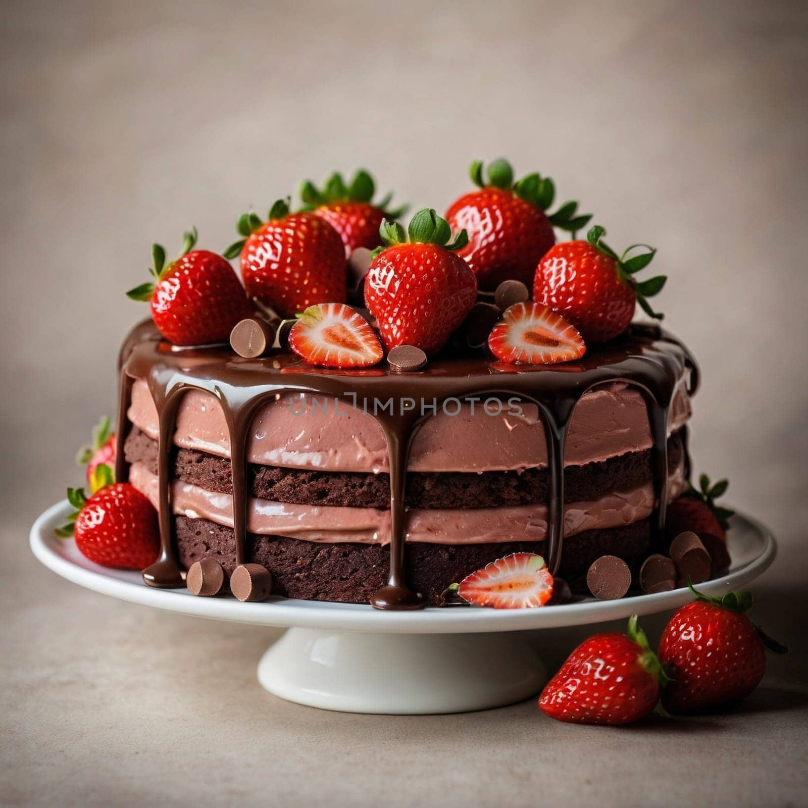 Sweet Starwberry Berry Cake