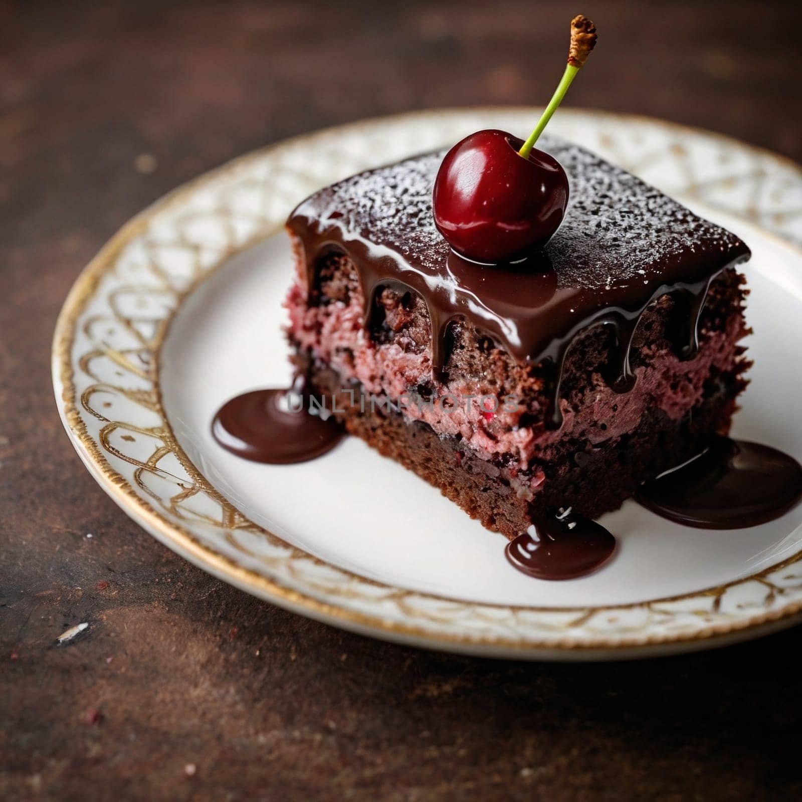 Awesome choco Chocolate cherry cake pie