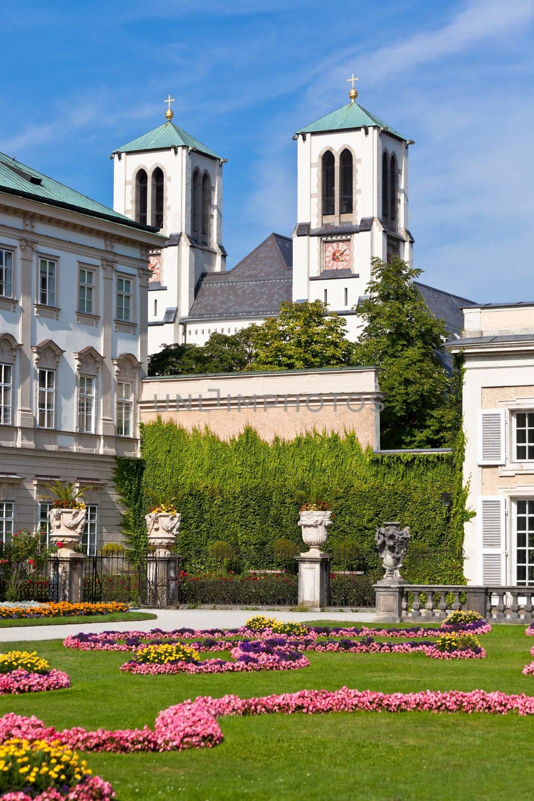Mirabell Garden in Salzburg, Austria. Vertical shot