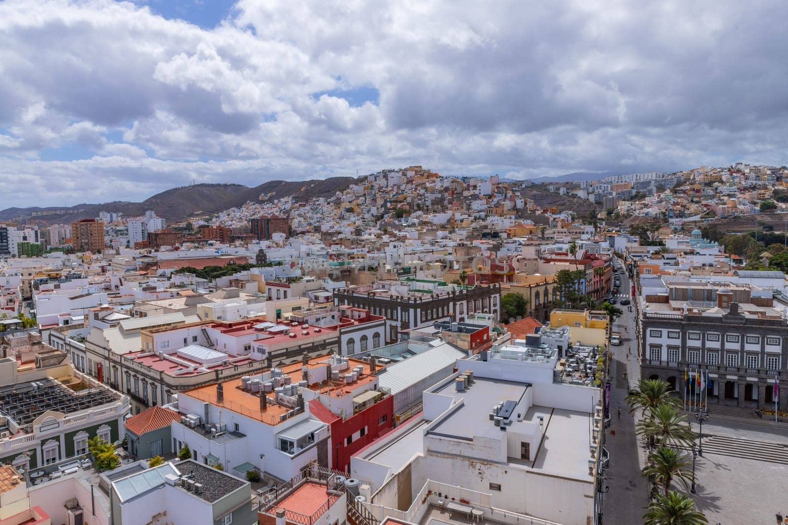 Gran Canaria, Spain: March 21, 2024: View on Las Palmas, capital of Gran Canaria, Canary Islands, Spain