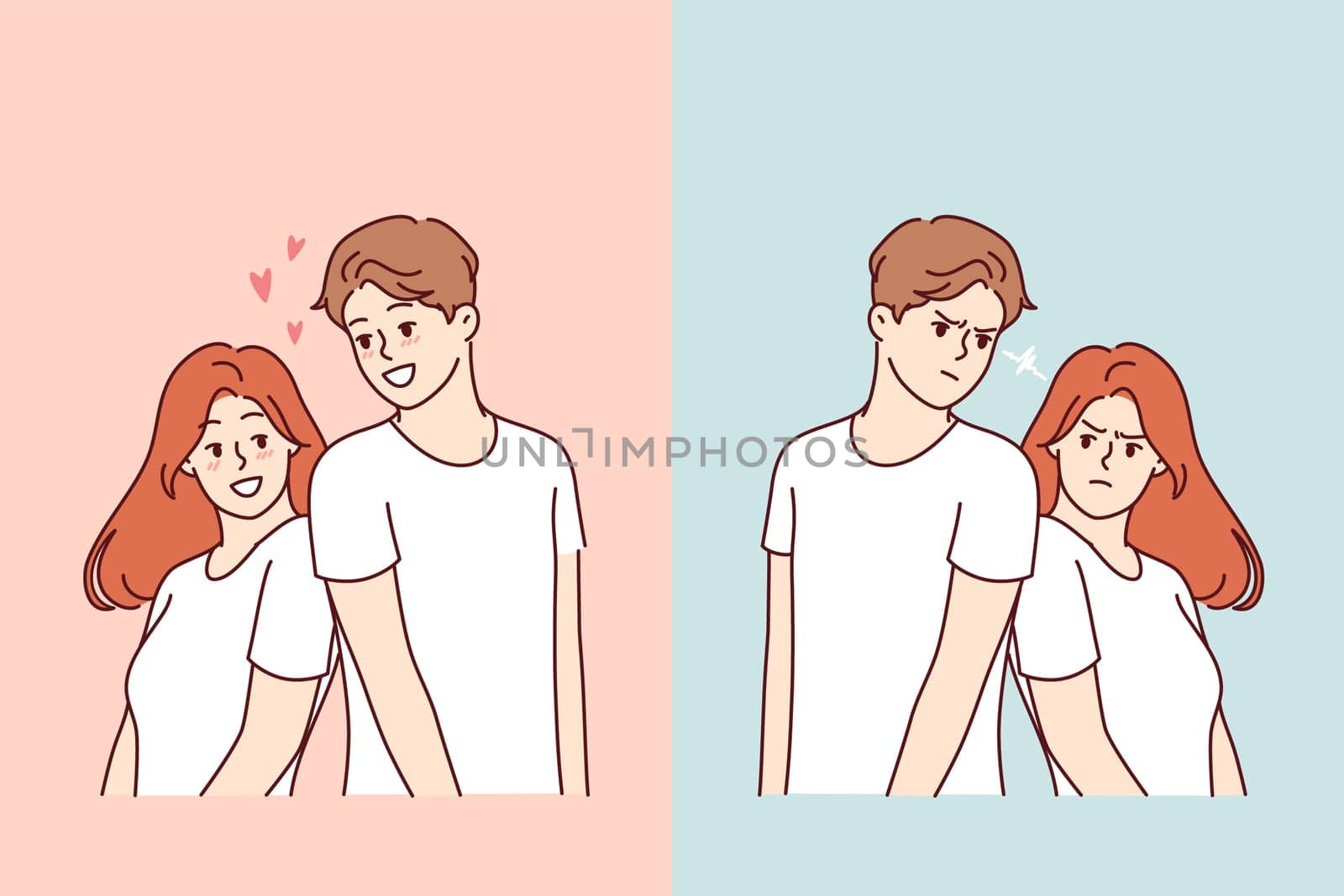 Problems in relationship of married couple sharply worsen mood due to lack of common interests. Regression in relationship among young men and women who need to go to general psychologist
