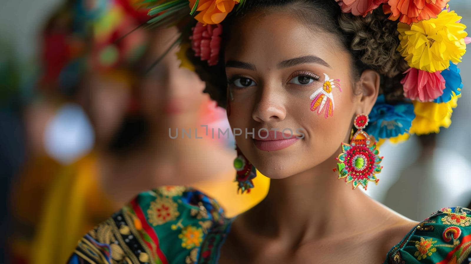 Models showcase traditional clothing at the festival, highlighting the beauty and diversity of Hispanic heritage. .