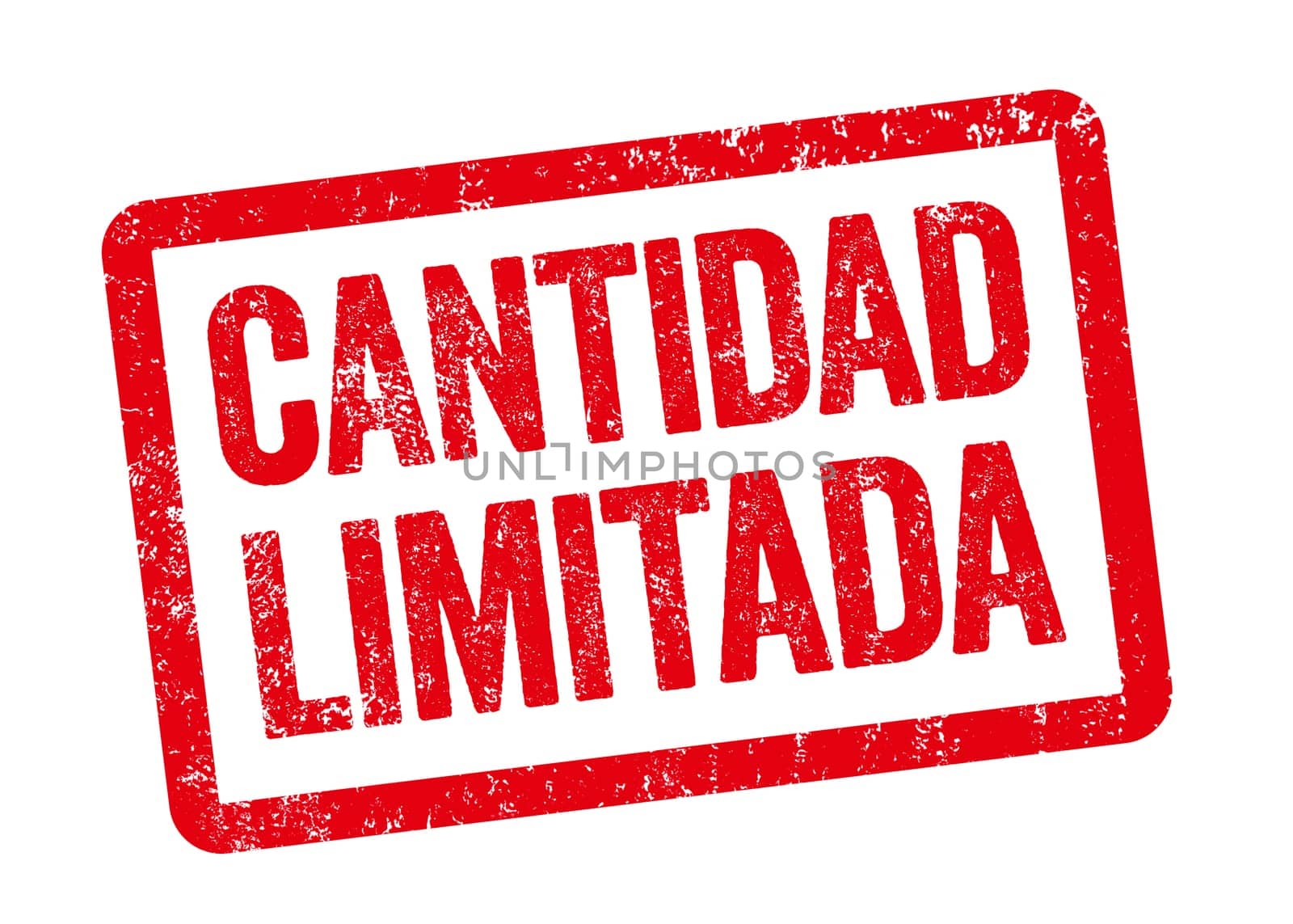 Red stamp on a white background - Limited Quantity in spanish