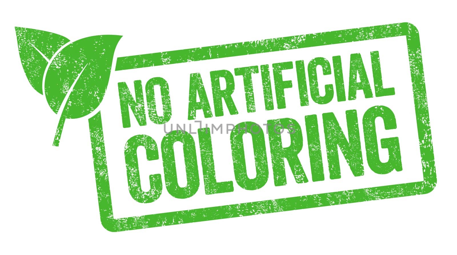 Green stamp isolated on a white background - No artificial coloring