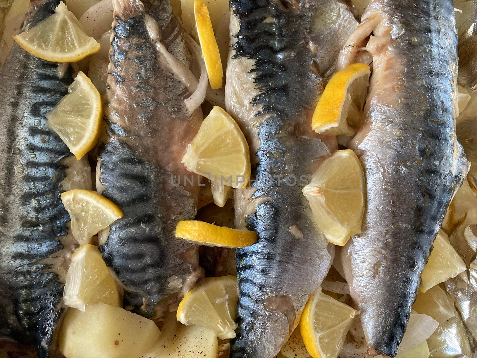 Baked mackerel sea a the fish