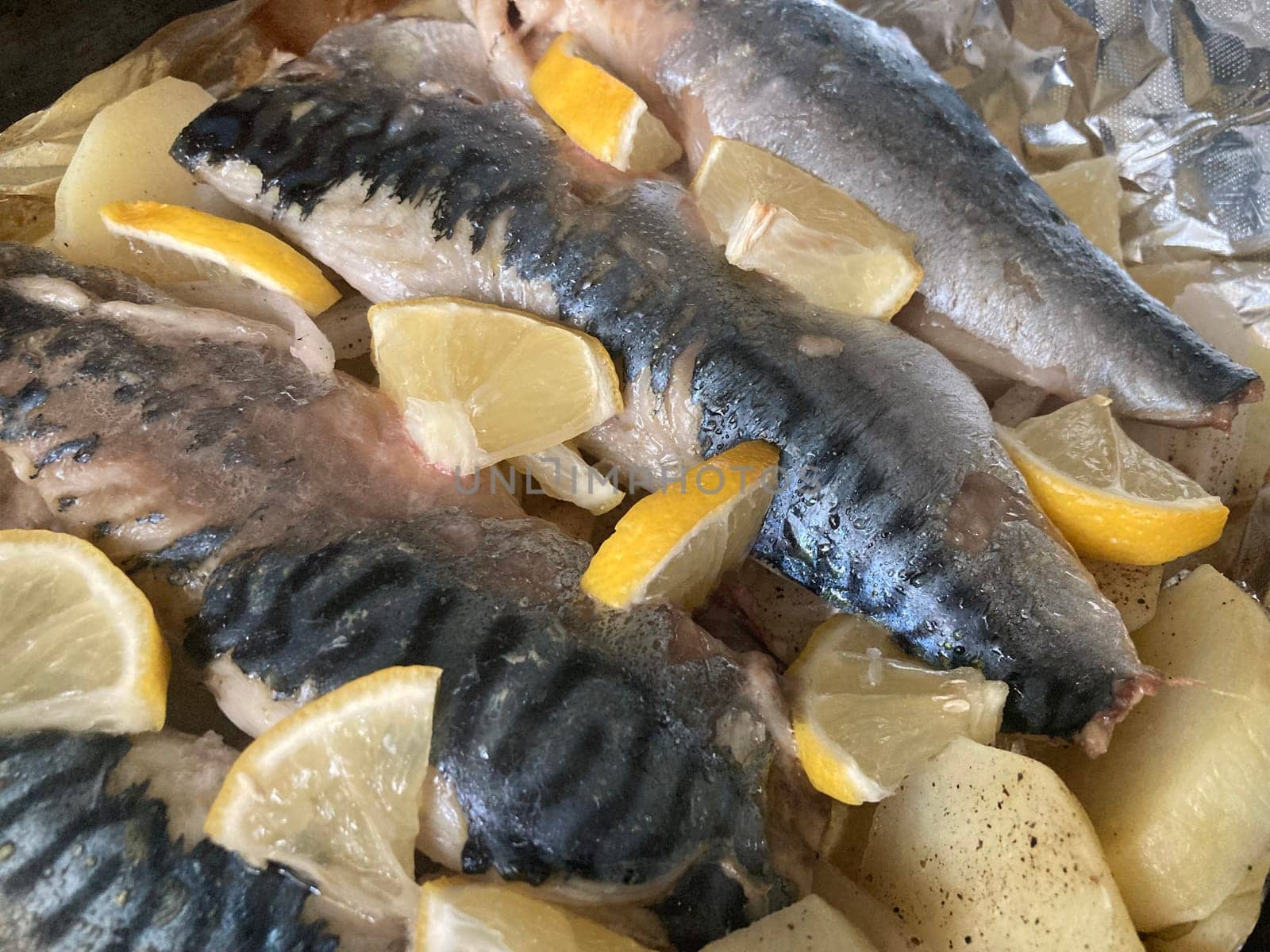 Baked mackerel sea a the fish