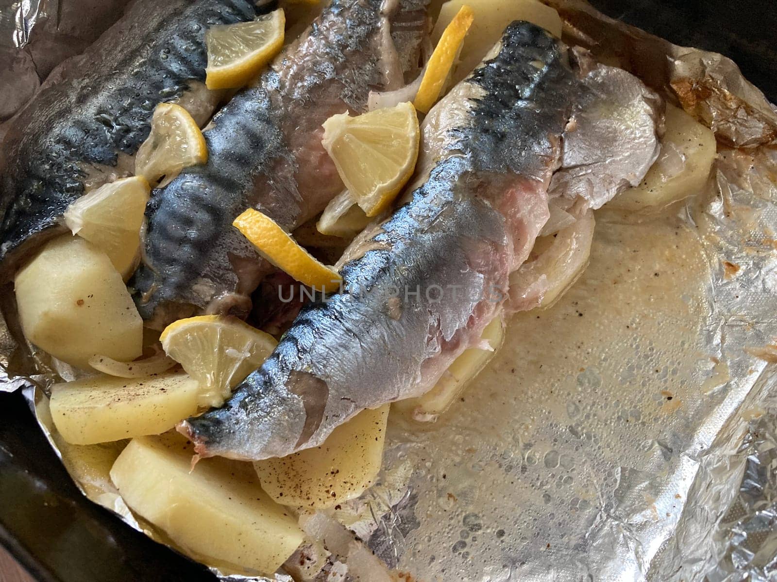Baked mackerel sea a the fish