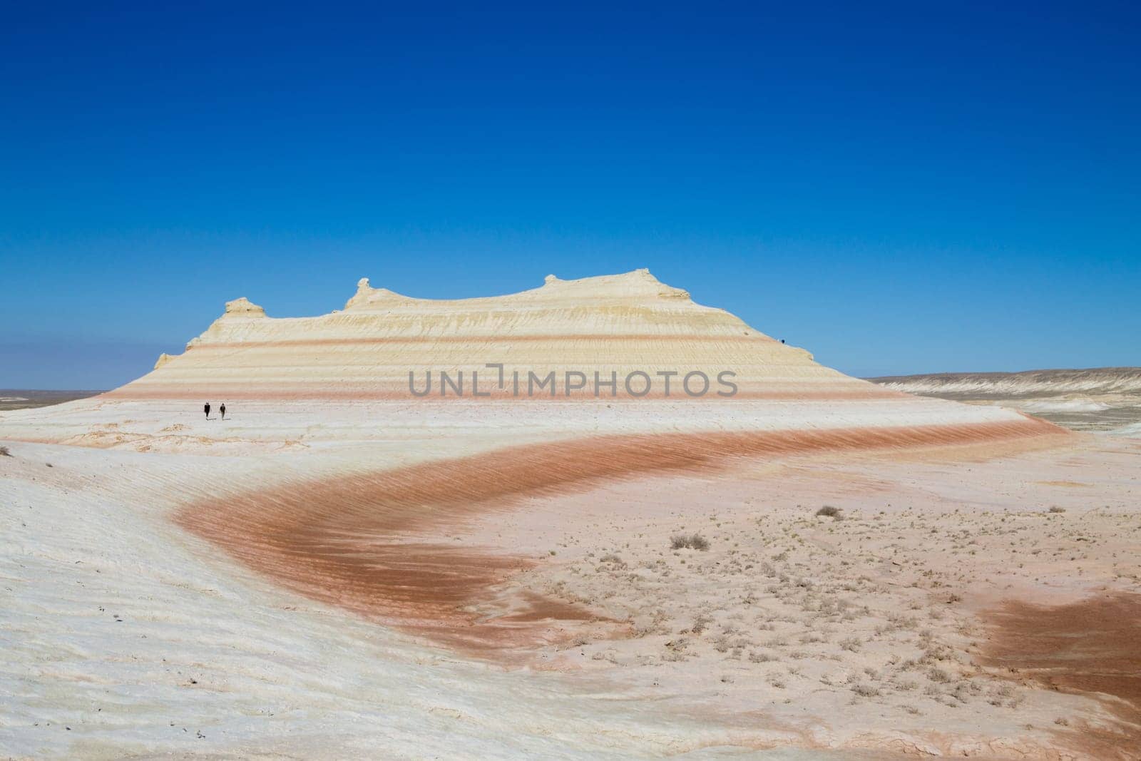 Mangystau desert landmark, Kyzylkup area, Kazakhstan. Rock strata formations