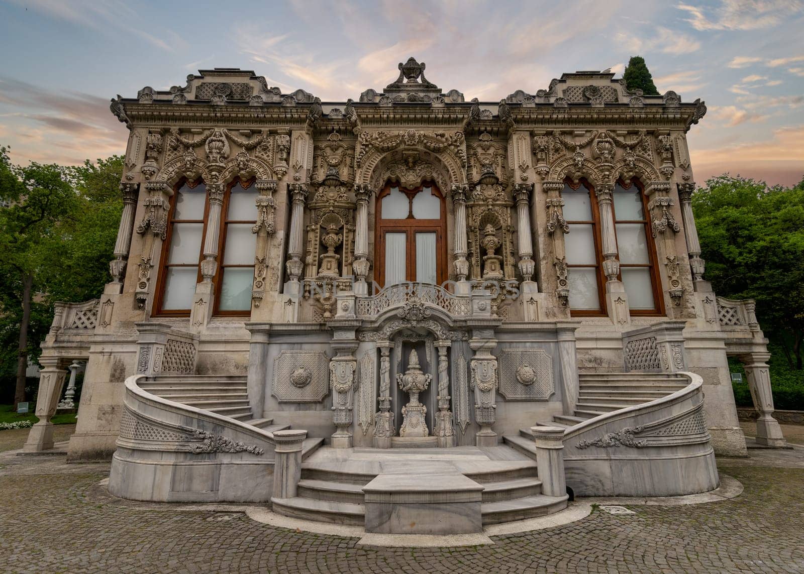 Ihlamur Pavilion, or Ihlamur Kasri, a former imperial Ottoman summer pavilion constructed during the reign of Sultan Abdulmecid I, located in Nisantasi Ihlamur Yolu street, Sisli, Istanbul, Turkey