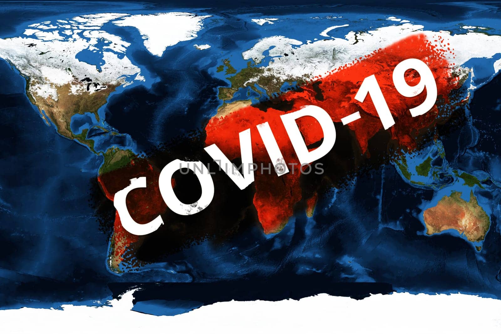 Pandemic coronavirus covid-19 worldwide, concept. Elements of this image furnished by NASA