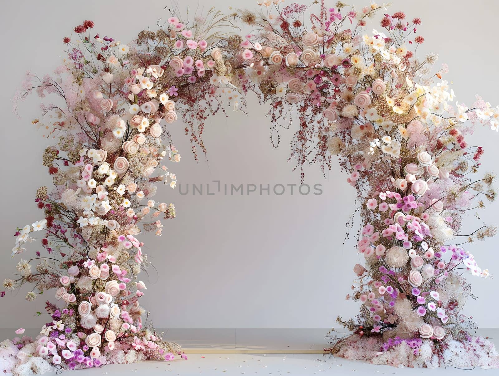 Beautiful flower arch cut out for the wedding