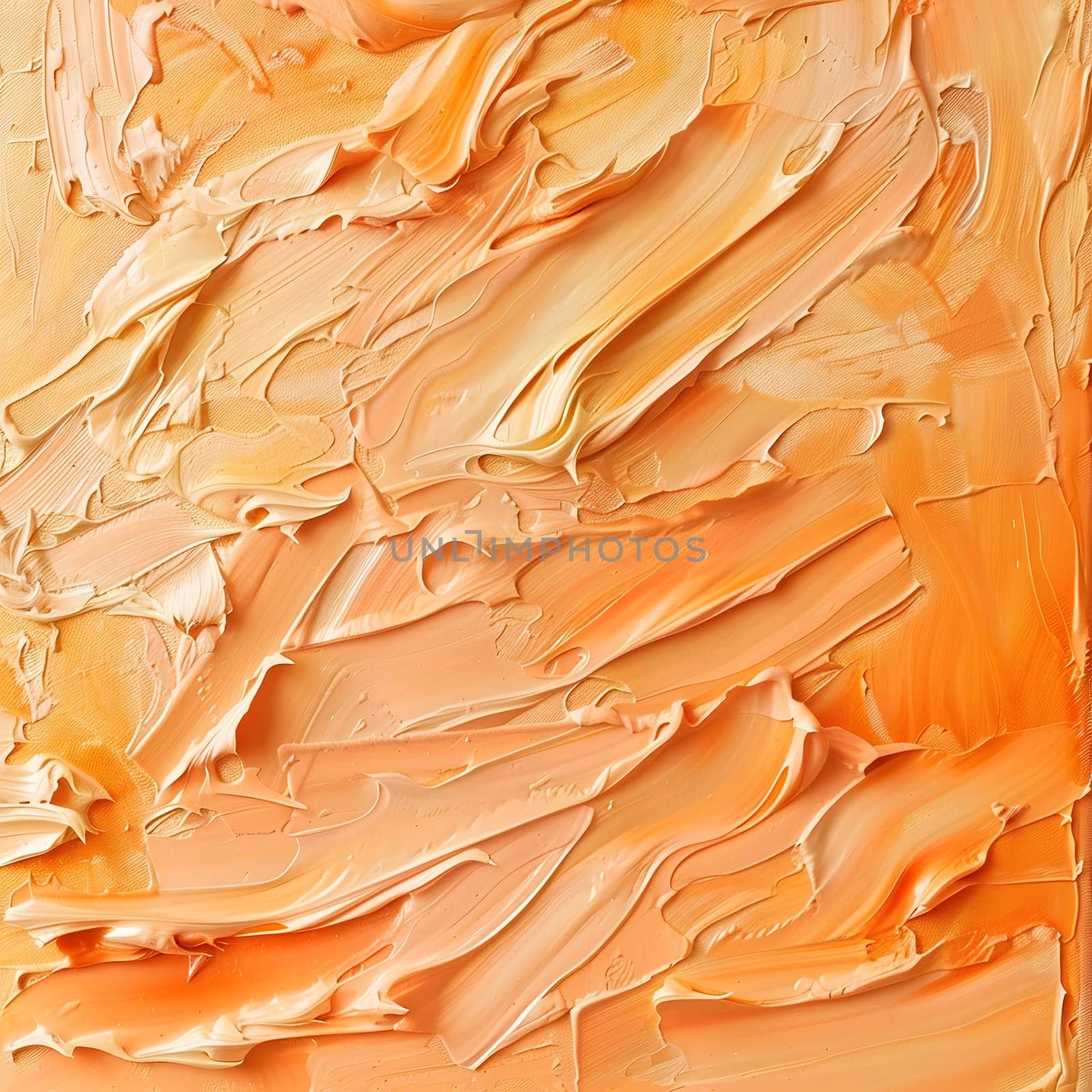 Abstract pale orange oil paint brush strokes texture