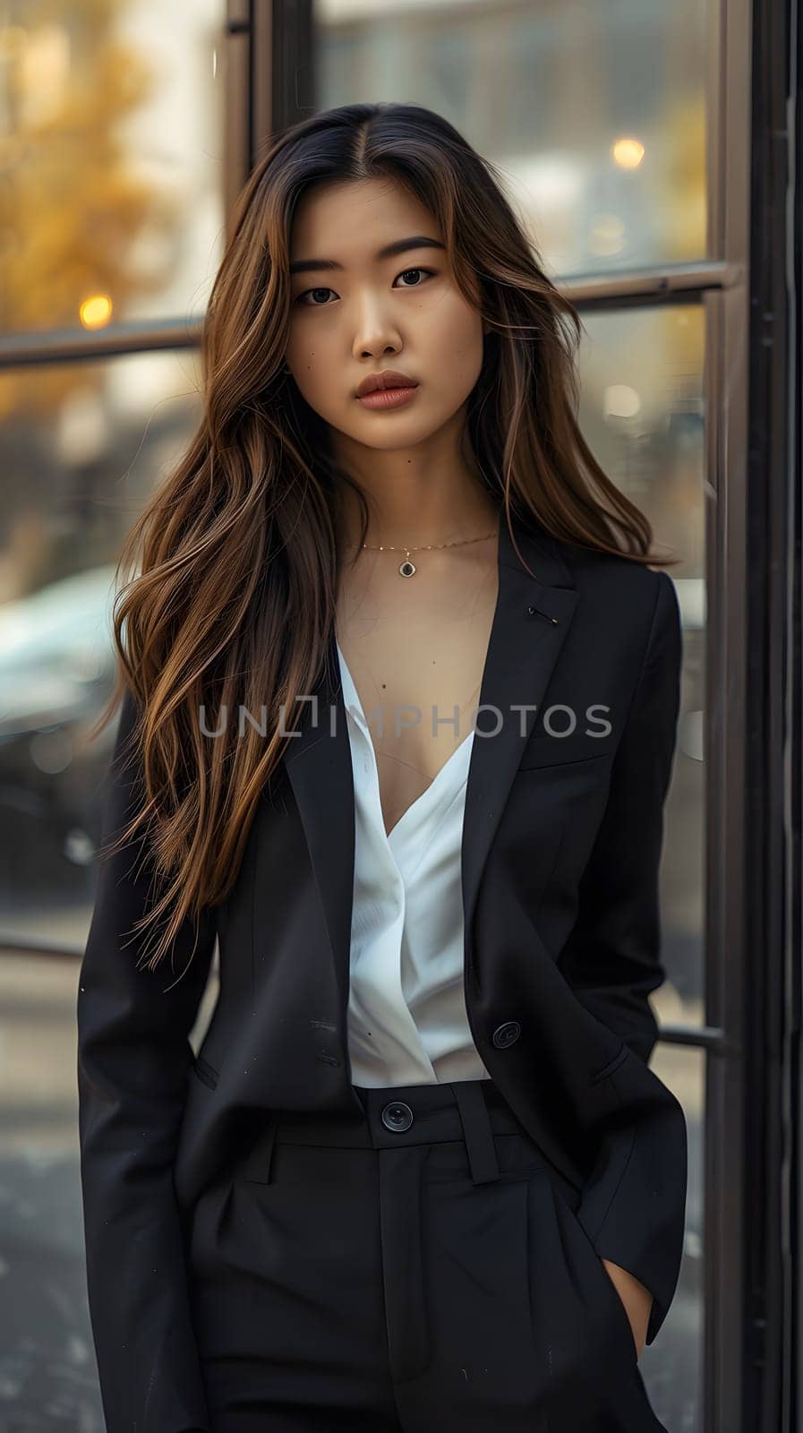 Asian woman in suit