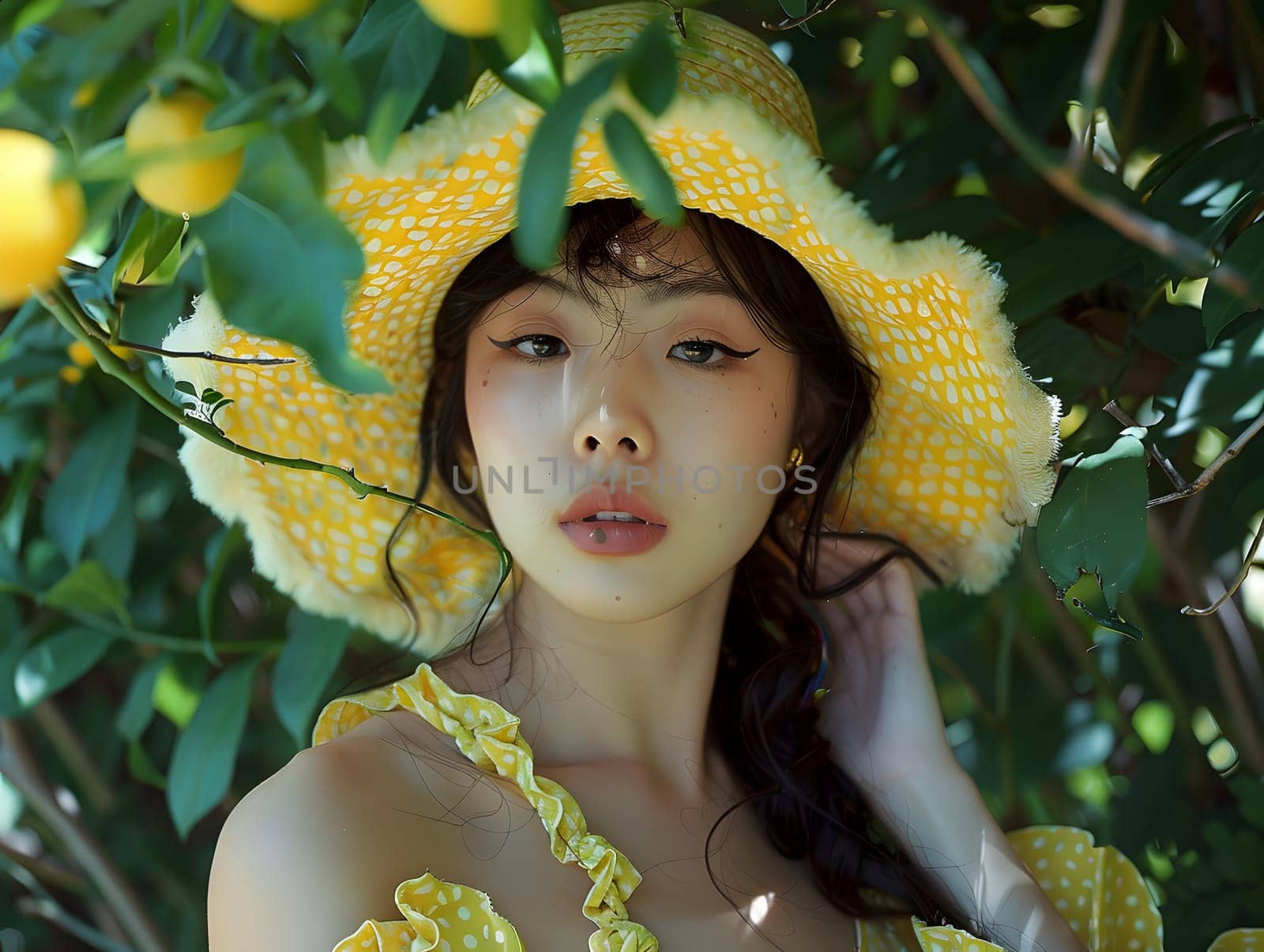 Asian woman in summer clothes