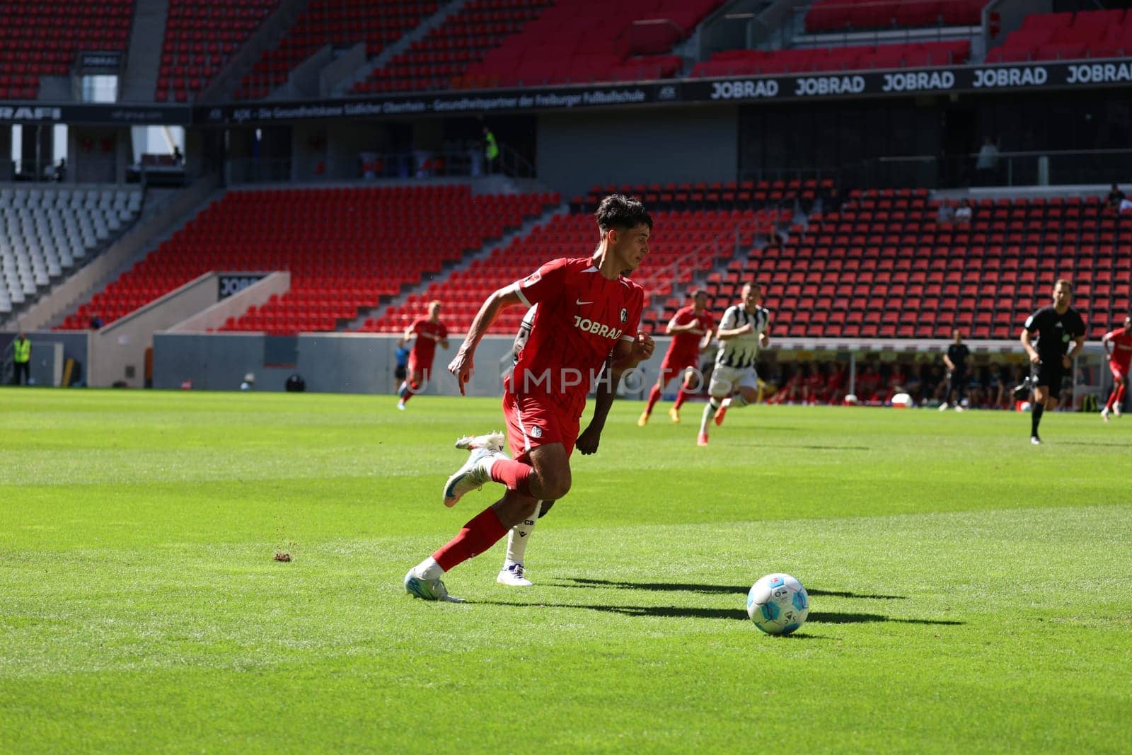 Marco Wörner (SC Freiburg) scored three times for the club in the friendly match: SC Freiburg - FC Basel  REGULATIONS PROHIBIT ANY USE OF PHOTOGRAPHS AS IMAGE SEQUENCES AND/OR QUASI-VIDEONann  Photo: Joachim Hahne/johapress