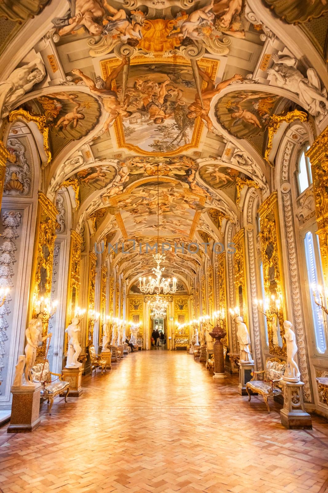 Rome, Italy - 28 December 2023: Doria Pamphilj Gallery, 16th century luxury palace