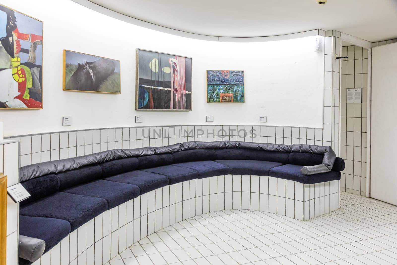 Comacchio, Italy - 13 July 2024: Museum House Remo Brindisi. Modern architecture interior, 1973