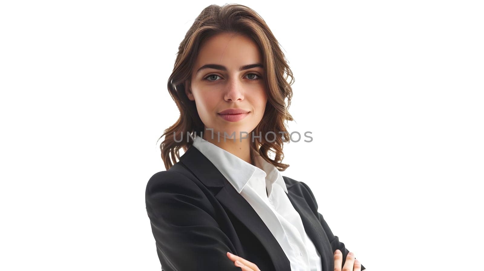 Business woman isolated on white background