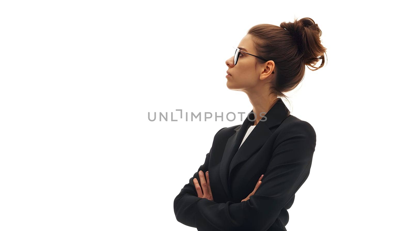 Business woman isolated on white background