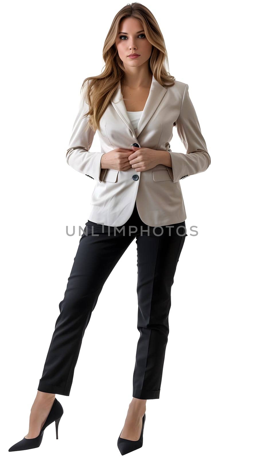 Business woman isolated on white background