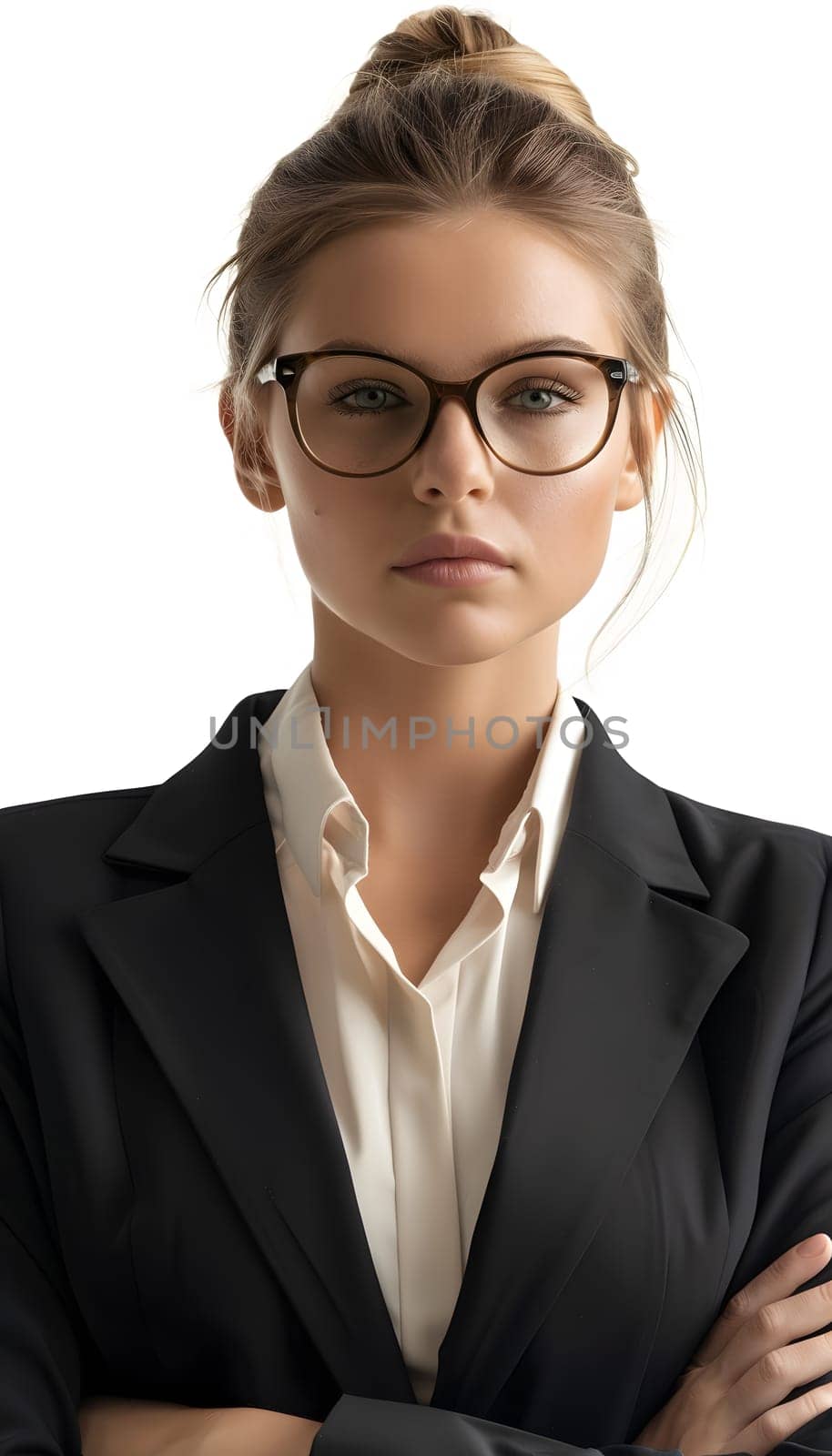 Business woman isolated on white background