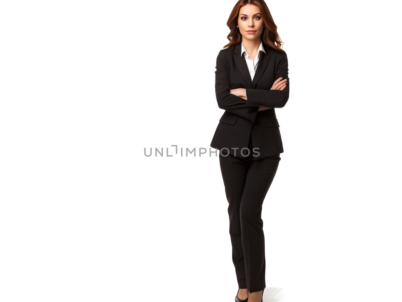 Business woman isolated on white background