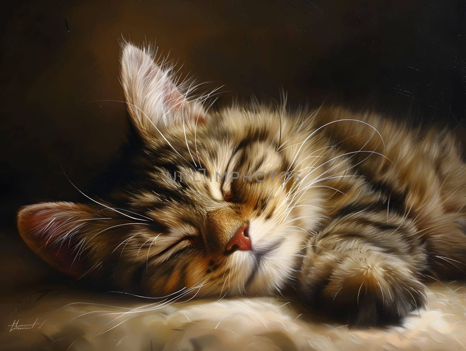 Cat Sleeping With Eyes Closed