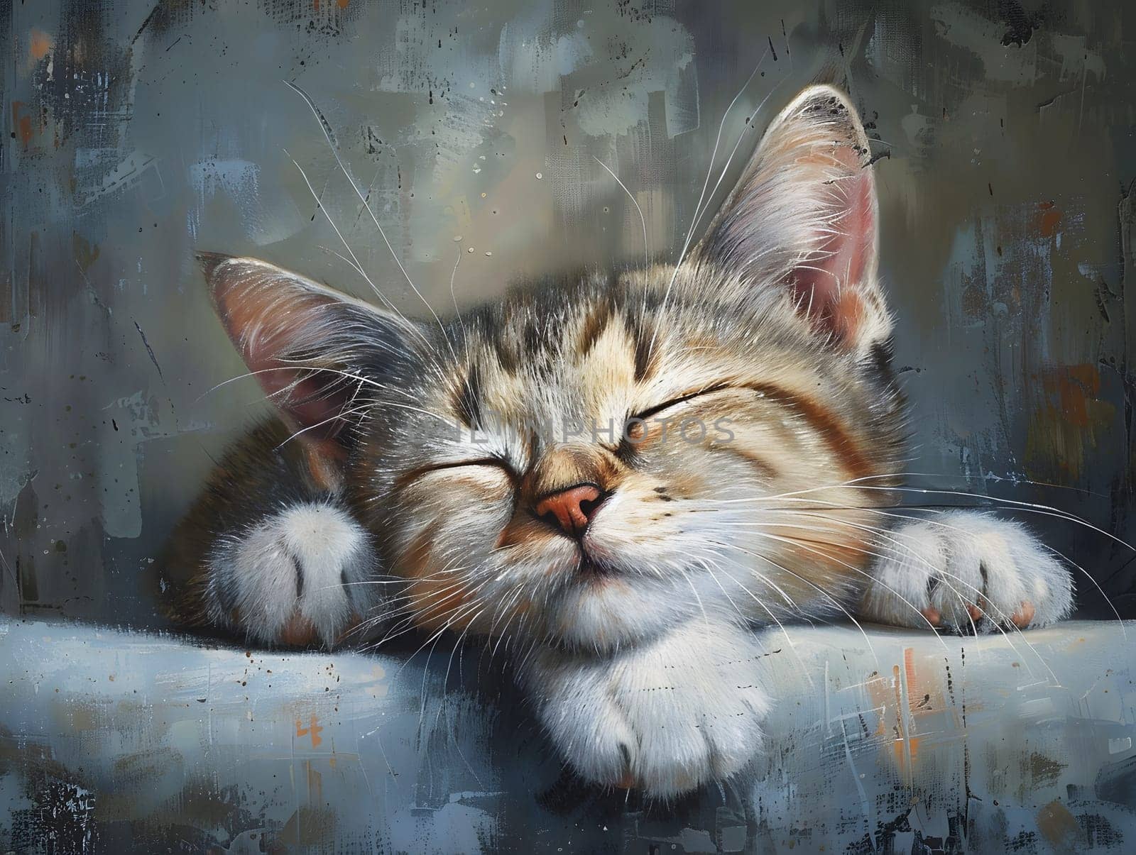 Cat Sleeping With Eyes Closed