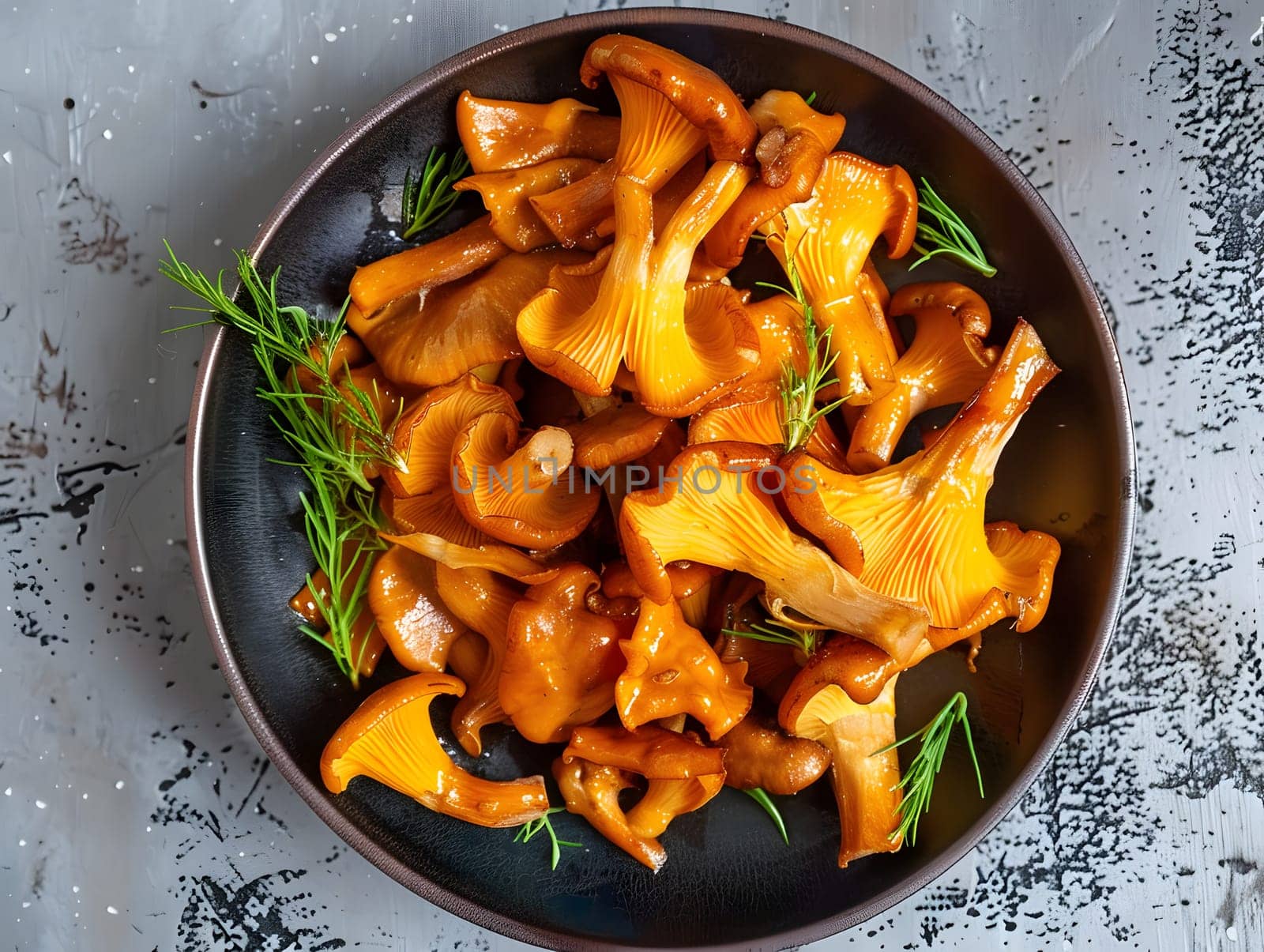 Chanterelle mushrooms sauteed in butter