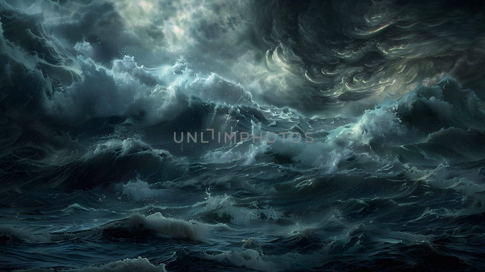 chaos dark ocean storm