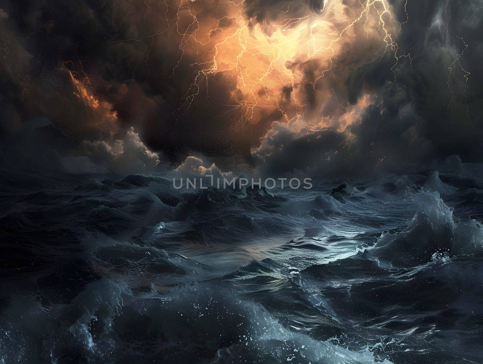 chaos dark ocean storm