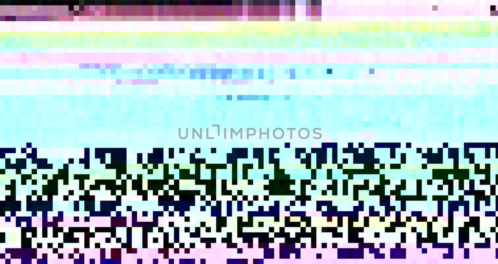 Trendy glitch pattern on dark background. Abstract vector geometric elements