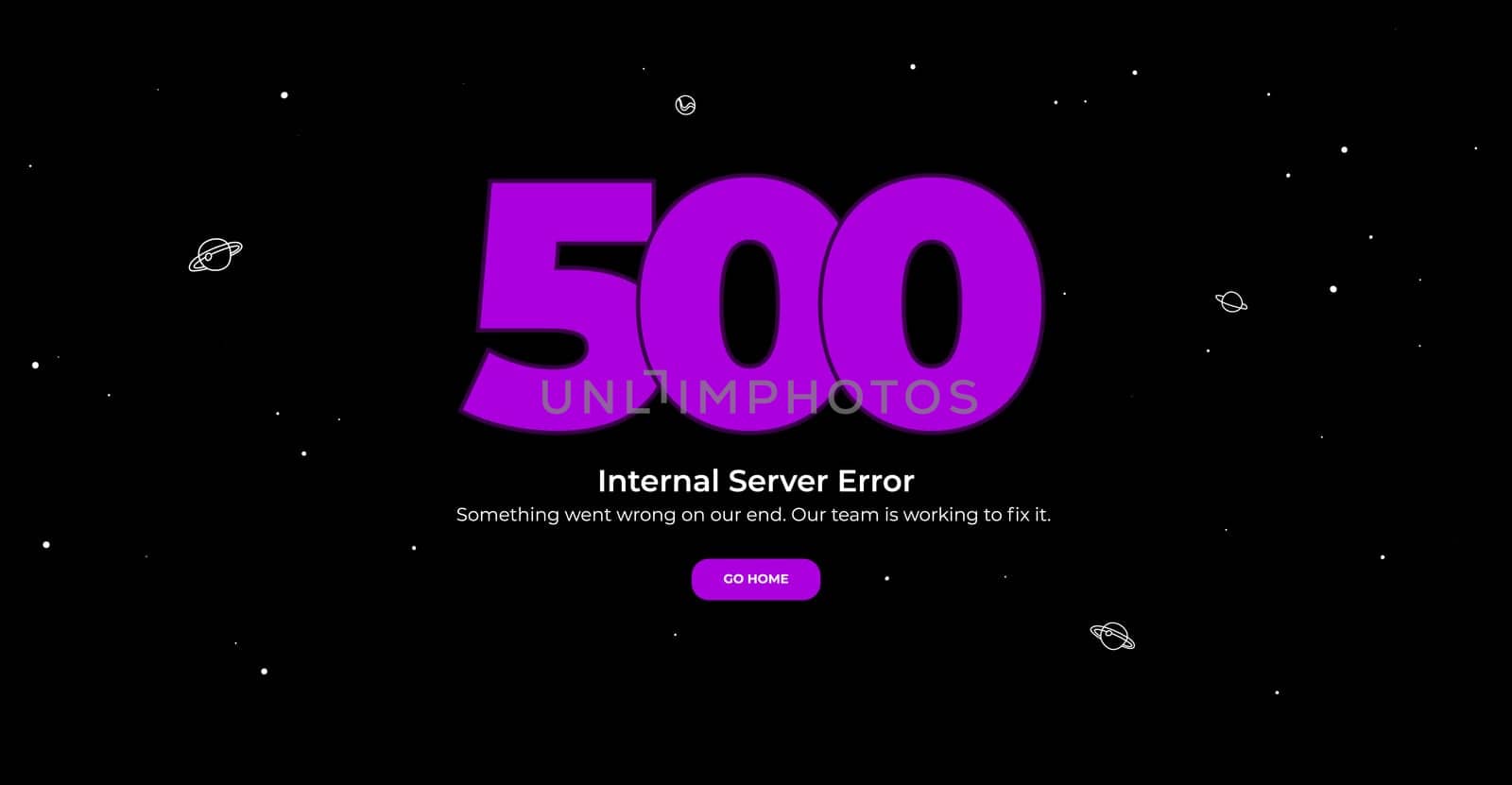 500 Internal Server Error. Vector layout