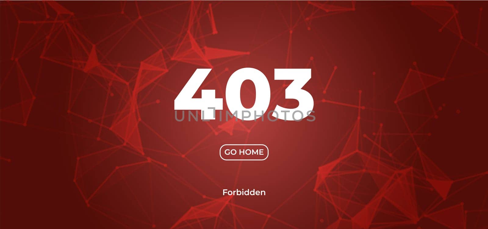 403 Forbidden error page. Vector layout