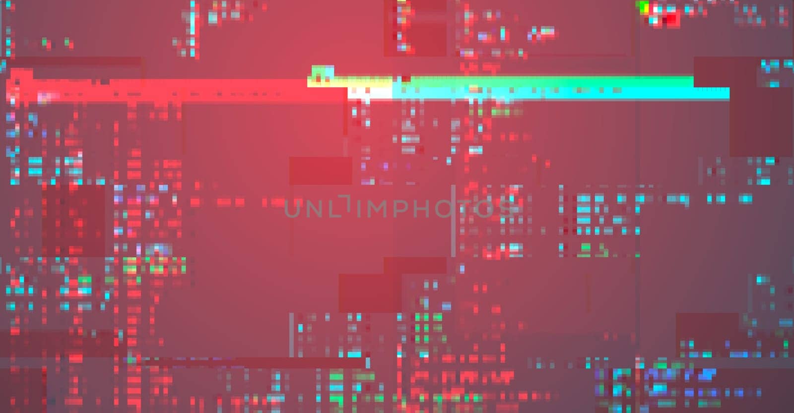 Digital Binary Code on Dark Red. Data Breach Concept