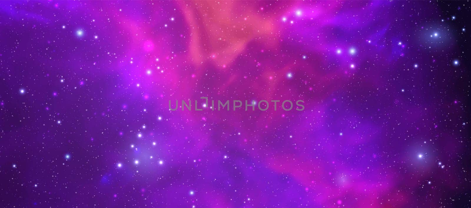 Space vector background with realistic nebula and shining stars. Magic colorful galaxy