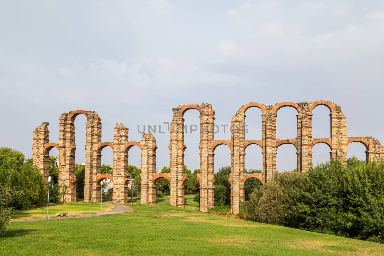 The Acueducto de los Milagros, Miraculous Aqueduct in Merida, Extremadura, Spain is a ruined Roman aqueduct bridge, aqueduct built to supply water to the Roman colony of Emerita Augusta, Merida, Spain.
