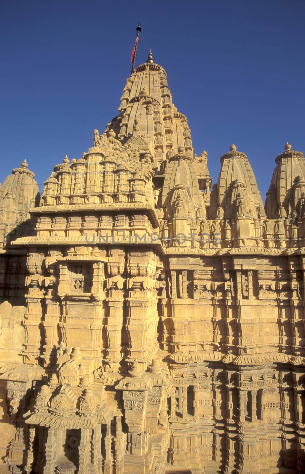 The Jain Temple in the Jaisalmer Fort in the city of Jaisalmer in the Province of Rajasthan in India.  India, Jaisalmer, January, 1998