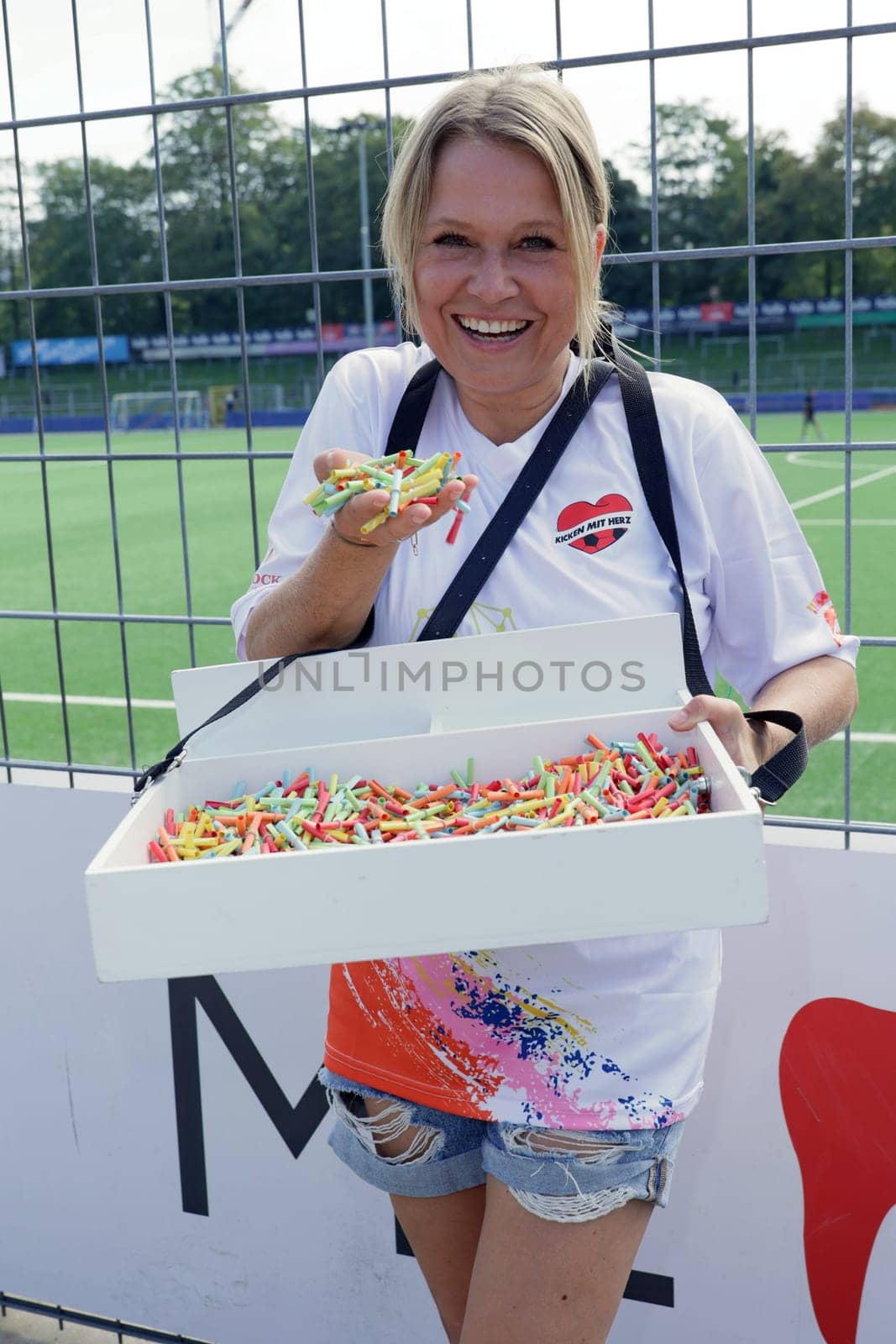 Nova Meierhenrich,Kicken mit Herz the charity football match for the benefit of the UKE children's ward in the stadium of SC Victoria,Hamburg,08.09.2024