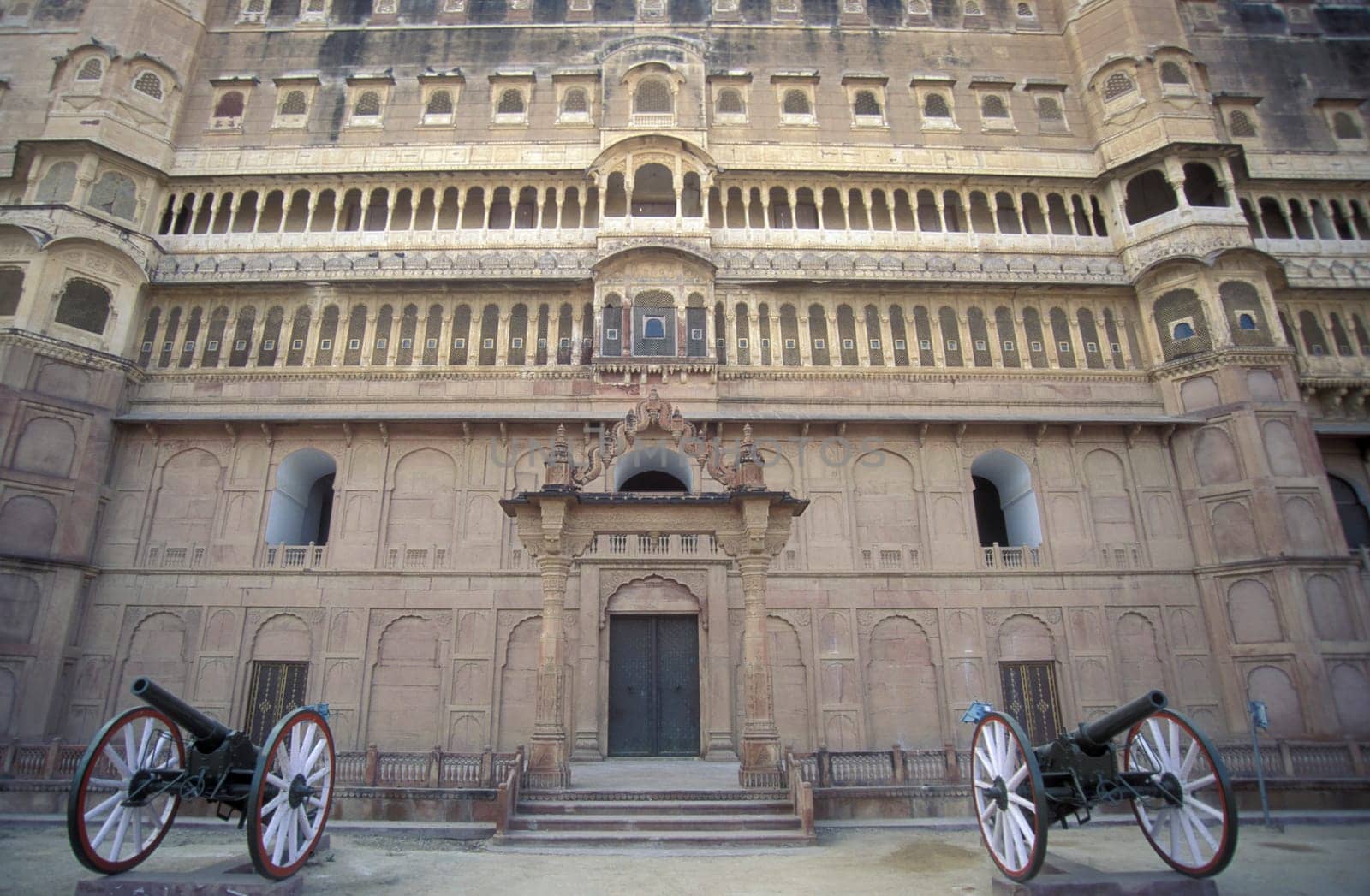 the Junagarh Fort in the Town of Bikaner in the Desert Thar in the Province of Rajasthan in India.  India, Bikaner, January, 1998