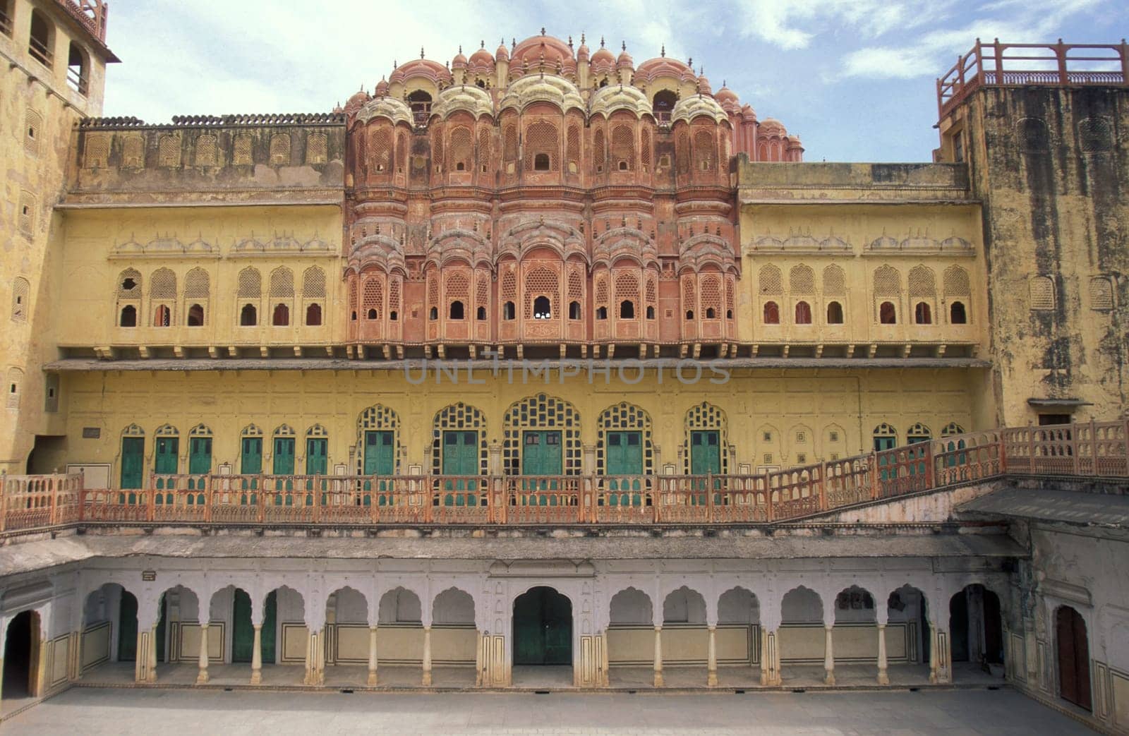 the Jaipur city palace in the City of Jaipur in the Province of Rajasthan in India.  India, Jaipur, January, 1998