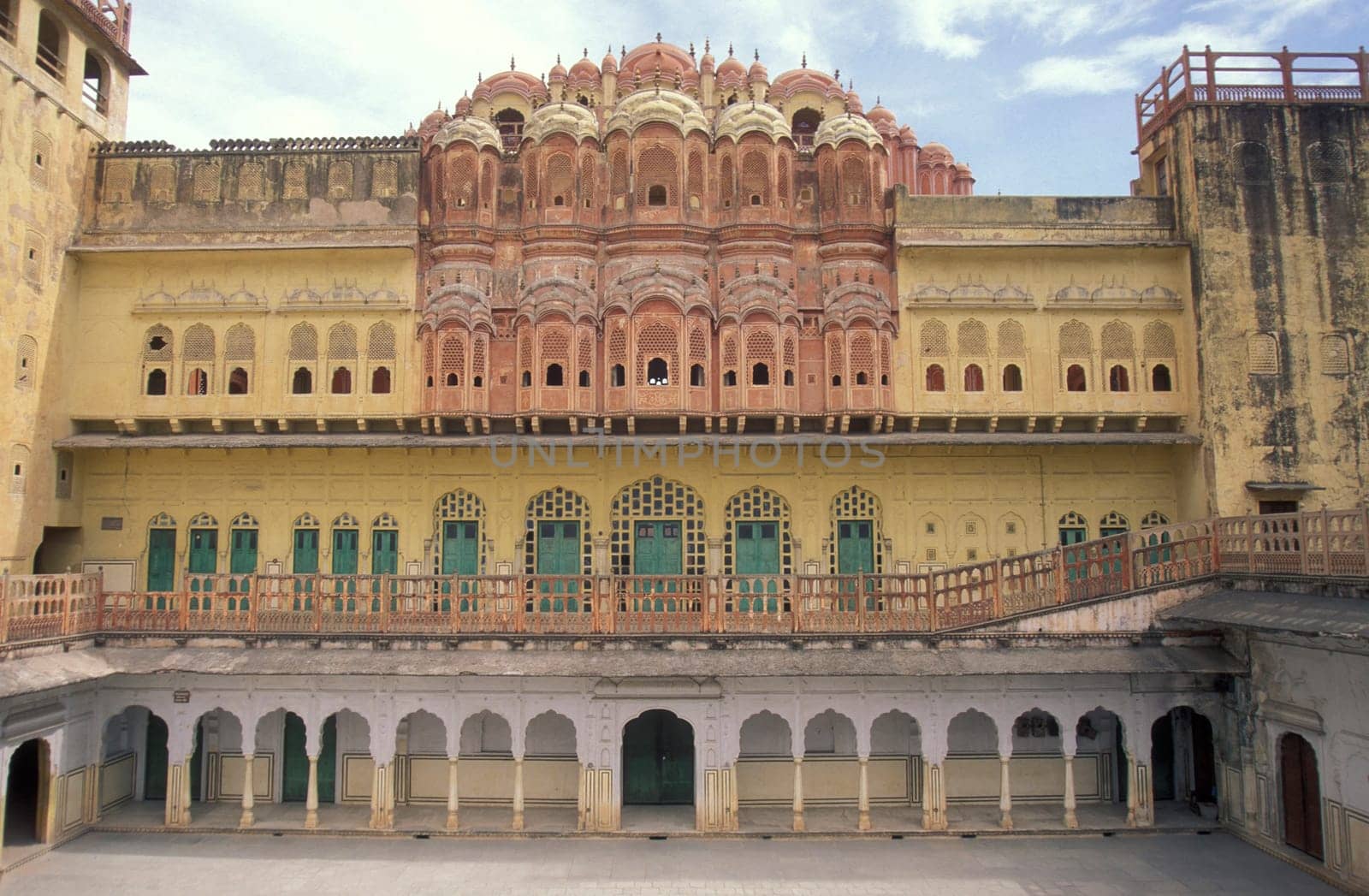 the Jaipur city palace in the City of Jaipur in the Province of Rajasthan in India.  India, Jaipur, January, 1998