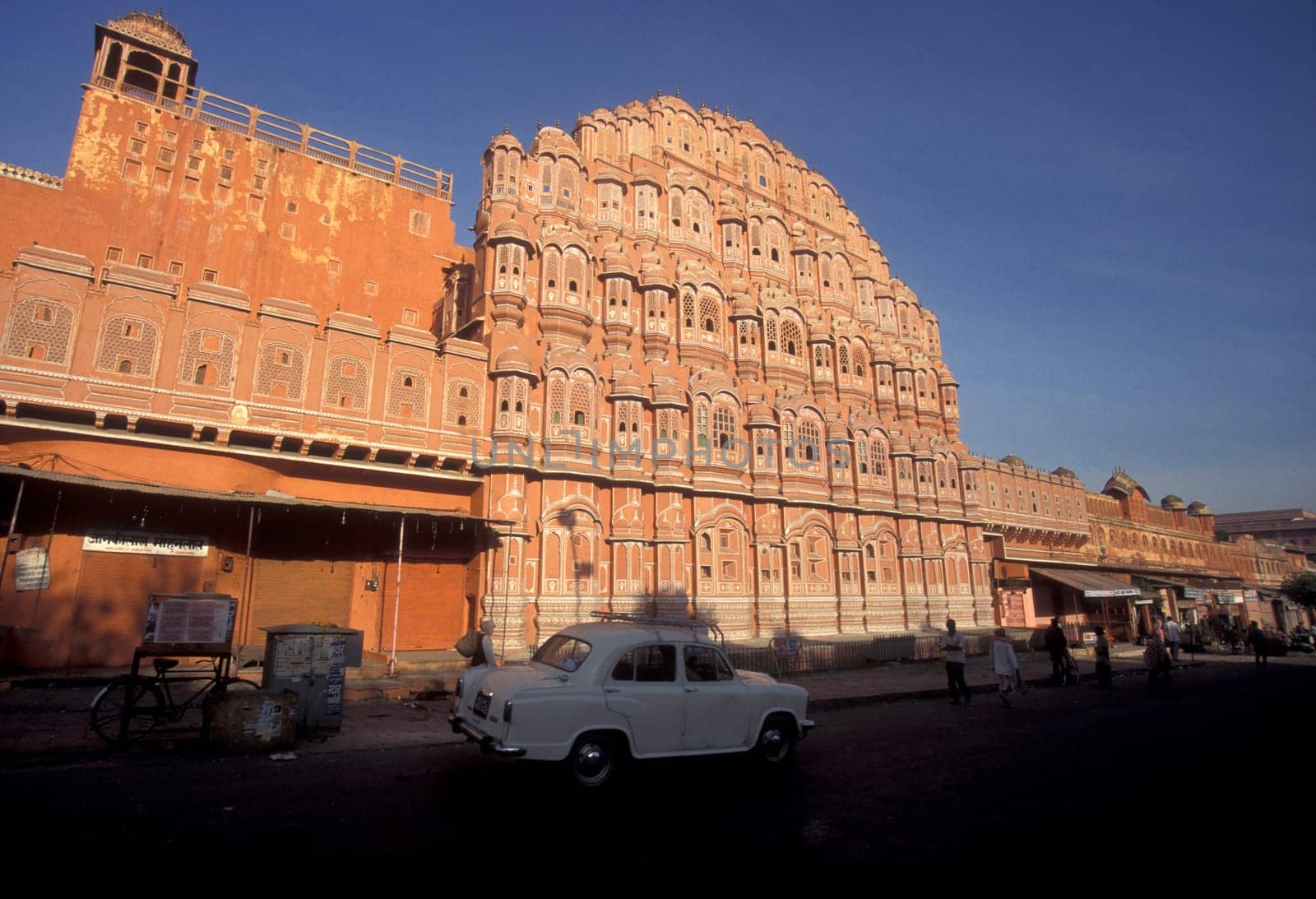 the Jaipur city palace in the City of Jaipur in the Province of Rajasthan in India.  India, Jaipur, January, 1998
