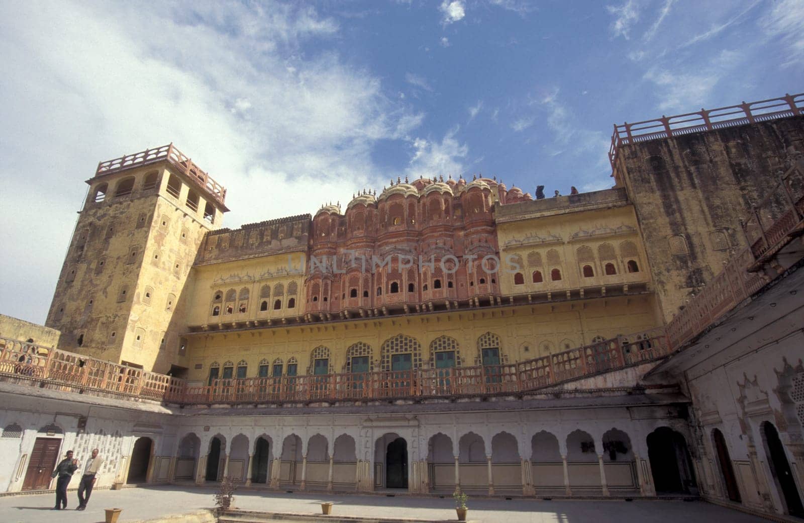 the Jaipur city palace in the City of Jaipur in the Province of Rajasthan in India.  India, Jaipur, January, 1998