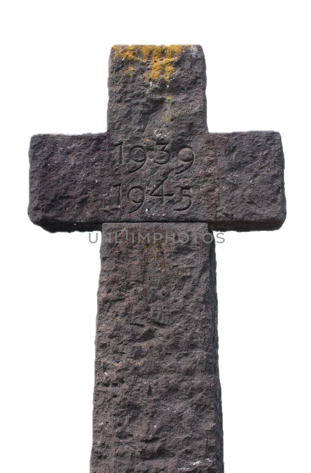 a large stone cross, with the inscription 1939 1945