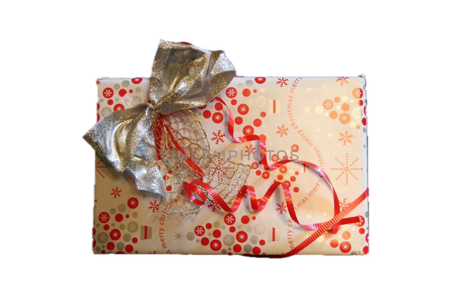 A small gray gift box on black background